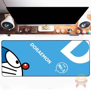 Bàn di lót chuột hoạt hình Doraemon V2 cỡ lớn 80x30cm vải mịn bo viền
