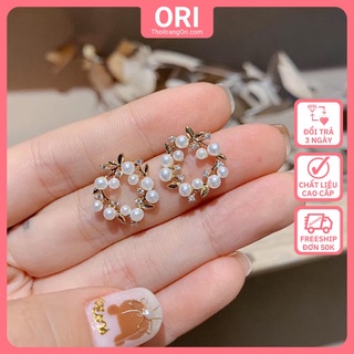 Khuyên bông tai Đính đá duyên dáng cao cấp hàn quốc siêu đẹp ORI B007