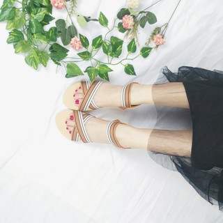 Giày sandal nữ đi học - FreeShip - Giày sandal nữ đi học quai hậu, đế nhựa PU, cao 3p - TBCheo3p FreeShip