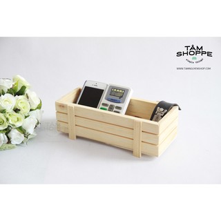 [GỖ DÀY ĐẸP] Khay gỗ chữ nhật TNS1 4 chân, không in