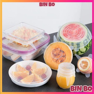 Bộ 6 nắp đậy Silicone chống đổ - tạp hóa bin bo