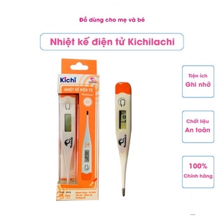 ( Vỏ Màu Vàng Cam ) Nhiệt kế điện tử KICHILACHI có kèm theo pin