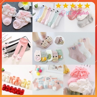 [Chọn Màu] Tất Sơ Sinh/Tất Đùi Cotton Giữ Ấm Đầu Gối Cho Bé Siêu Yêu