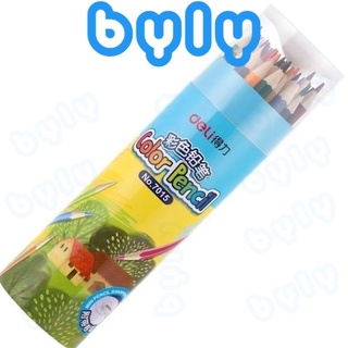 [Ship hỏa tốc] Hộp bút chì màu gỗ Deli - có kèm chuốt 7012 - 7013 - 7014 - 7015 - ByLy Store