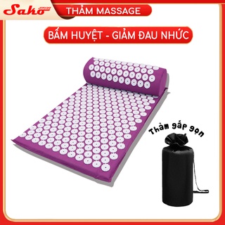 Thảm bấm huyệt Promat gai kết hợp châm cứu SAKOMART - size lớn 68x42 cm - có túi
