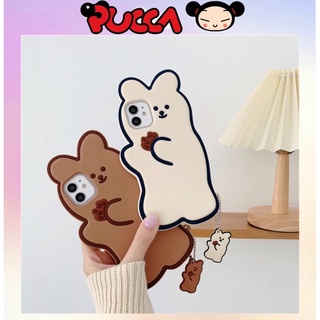 Ốp Lưng iPhone 7Plus/8Plus/XsMax/11/11ProMax/12/12Pro/12ProMax Silicon Hình Gấu Cookies