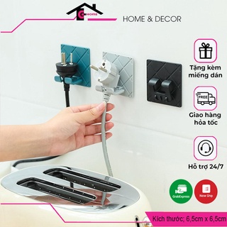 Móc dán tường đa năng kẹp giữ dây điện phích cắm xếp gọn thần kì