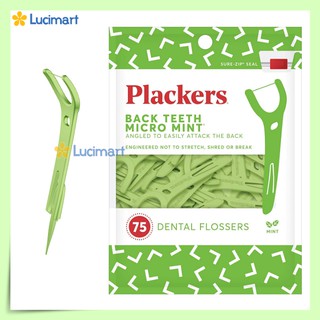 Tăm Chỉ Nha Khoa Plackers Back Teeth Micro Mint từ Mỹ (gói 75 cây) [Hàng Mỹ-Giá Tốt]