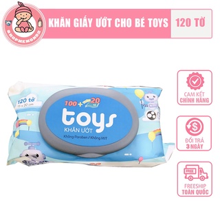 Khăn giấy ướt cho bé TOYS 120 tờ an toàn cho bé sơ sinh và trẻ nhỏ