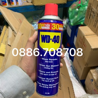 Chai xịt chống rỉ,chống ẩm bảo dưỡng Wd40 412ml(tăng giá bán)