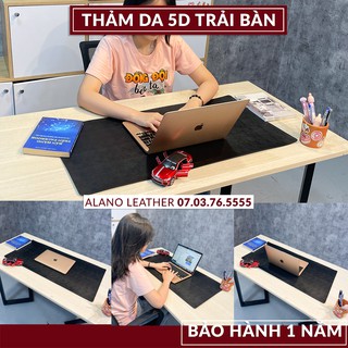 [Hình Thật / Giá Xưởng] Thảm Da Trải Bàn 5D Màu ĐEN Chống Thấm, Chống Trầy, Tiện Lợi, Bảo hành 2 Năm Tại Xưởng