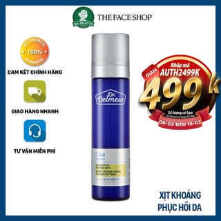 Xịt khoáng dưỡng ẩm phục hồi sáng da mặt cấp ẩm Hàn Quốc The Face Shop Dr Belmeur Cica Peptite Intense Mist 120ml