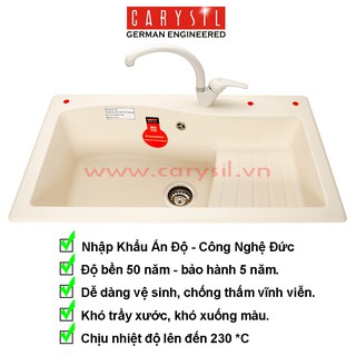 Chậu rửa chén đá CARISIL SWA1 , công nghệ Đức, bảo hành 05 năm