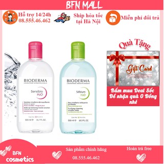 Nước tẩy trang Bioderma làm sạch dịu nhẹ 500ml, tẩy trang Bioderma cho mọi loại da Chính hãng Pháp