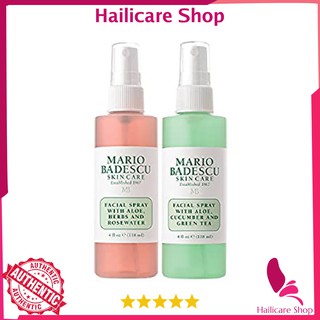 [Nhập Mỹ] Toner xịt Mario Badescu Rose &amp; Green Tea Facial Spray Duo