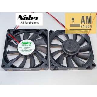 Quạt Nidec 8cm 8015 20V (12-24V) fan tản nhiệt hàng Nhật tồn kho mới chưa sử dụng