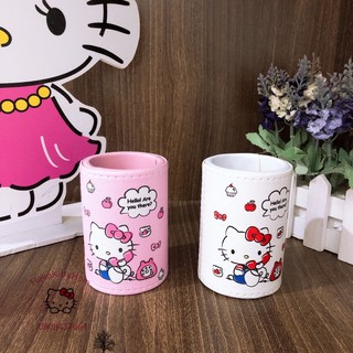 ống da pu cắm bút Mon và Kitty
