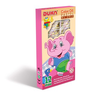 Văn Phòng Phẩm DUKA: Bút Sáp Dầu 12 Màu DK3912 - Hộp Giấy