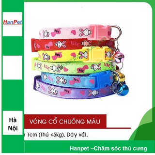 HN- Vòng cổ chó vải dù Size 1.5 cho chó nhỏ 3- 7kg (hanpet 318)