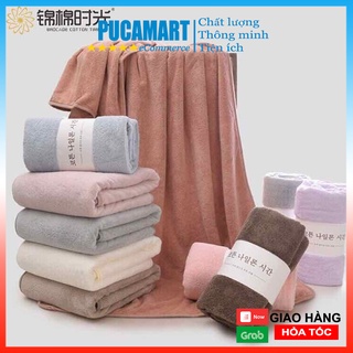 Khăn Tắm Lông Cừu Hàn Quốc Trơn 50x100cm Mềm Mịn Siêu Thắm Hút - Pucamart