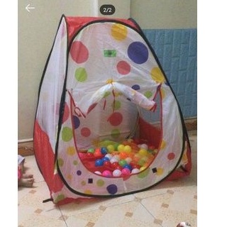 Nhà bóng cho bé, Quây bóng cho bé lục giác kèm 100 bóng - lều nấm