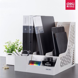 [Mã LIFEBOOK1 giảm 30K đơn 150K] Gía Đựng Tài Liệu 3 Ngăn Kèm Khay Để Bút, đồ VPP- Deli Z00112