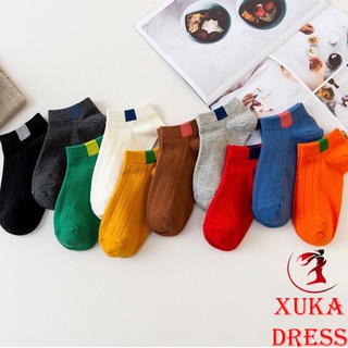 Tất vớ cổ ngắn gân nữ nhiều màu DT021