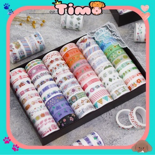 Băng keo giấy 1 cuộn washi tape vintage combo bullet journal trang trí sổ tay retro cổ điển TIMO WS21