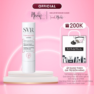 Sáp SVR dưỡng ẩm môi bị khô, nứt nẻ và tổn thương Topialyse Levres 4g