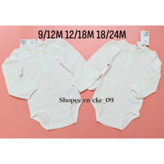 Body trắng cổ ren Hm US Japan authentic