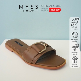 Dép nữ 1cm bản ngang phối khoen D thời trang MYSS - DE79