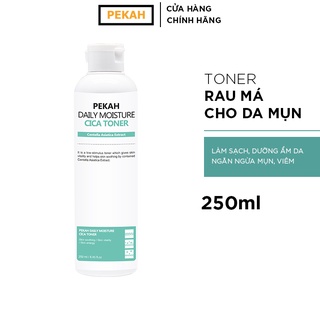 Nước Hoa Hồng Dành Cho Da Mụn Chiết Xuất Rau Má PEKAH Daily Moisture Cica Toner 250ml