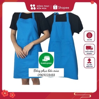 Tạp dề yếm cao cấp chống bám bẩn, chống thấm nước - Mẫu tạp dề đẹp cho nhà hàng, quán cafe - Bền màu, trẻ trung