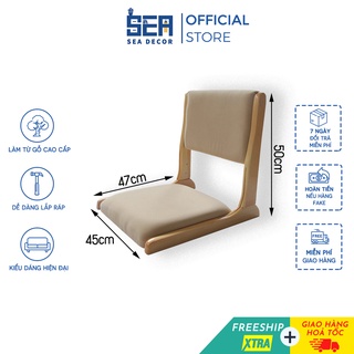 Ghế ngồi bệt SEA DECOR ghế bệt tựa lưng đa năng gỗ tự nhiên cao cấp chắc bền đẹp