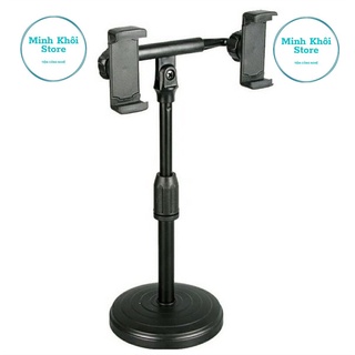 Giá Đỡ Điện Thoại Loại 1 Kẹp, 2 Kẹp Để Bàn Chịu Lực Tốt, Livestream Xem Video Xoay 360 Độ