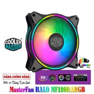 Quạt tản nhiệt case máy tính Cooler Master MASTERFAN MF120 HALO ARGB - MFL-B2DN-18NPA-R1 I Fan Case CoolerMaster Halo 12