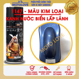 SƠN SAMURAI MÀU XANH NƯỚC BIỂN KIM LOẠI LẤP LÁNH 1147- CHAI SƠN XỊT CAO CẤP NHẬP KHẨU TỪ MALAYSIA