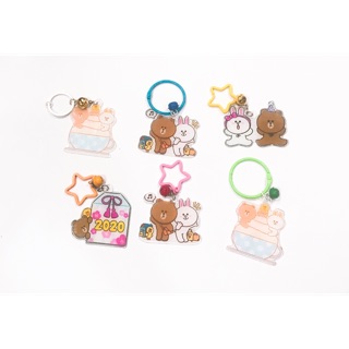móc khoá nhựa hình gấu brown thỏ cony dễ thương