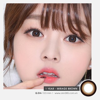 Lens Mắt Hàn Quốc 1 Năm ANN365 Màu Nâu Sữa Mirage Brown