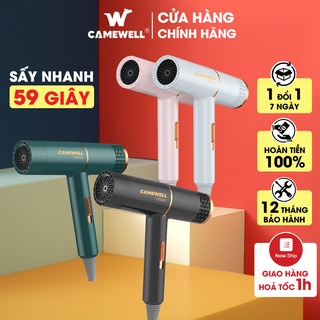 Máy sấy tóc mini CameWell chính hãng công suất lớn 1000W tạo kiểu tóc chuyên nghiệp 2 chiều nóng lạnh CW01HD
