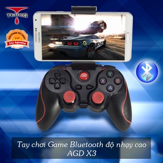 Tay cầm chơi Game Bluetooth xịn sò (độ nhạy cao) AGD X3 dùng mọi game điện thoại, máy tính PC