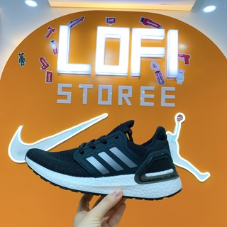 (Video cận cảnh) Giày Thể Thao Sneaker Ultra Boost 6.0 Đen Trắng - Giày Chạy Bộ Tập Gym Siêu Nhẹ Êm