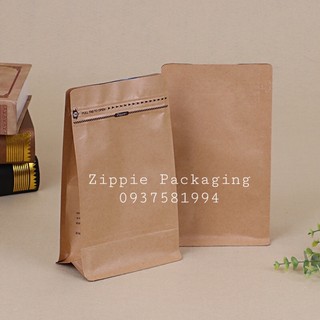 Túi zipper giấy kraft 8 cạnh