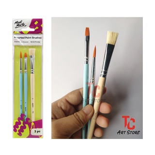 Bộ 3 Cọ Vẽ ACRYLIC, NƯỚC, GOUACHE Mont Marte - BMHS0041