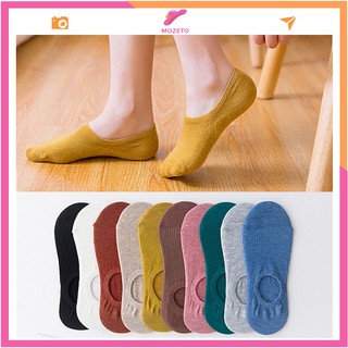 Vớ Nữ Gân Tăm Cổ Ngắn, Tất Unisex Chất Liệu Len Cổ Thấp phong cách Hàn Quốc siêu xinh; T01 - MOZETO