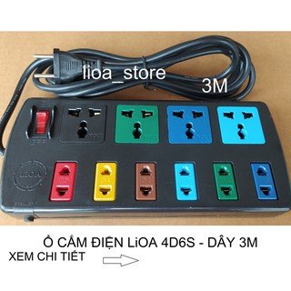 Ổ CẮM ĐIỆN LiOA  4D6S - LOẠI ĐA NĂNG KẾT HỢP CÓ ATTOMAT.