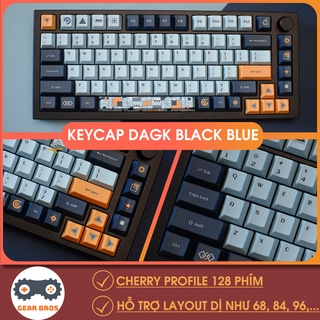 Keycap Cherry DAGK Black Blue 128 Phím Cho Bàn Phím Cơ | Gearbros