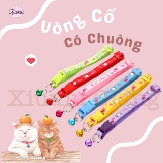 Vòng Cổ Hoạ Tiết Có Chuông Cho Chó Mèo - Xiuxiu Giang