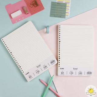 Ruột sổ còng Klong B5 100 tờ kẻ ngang MS 548 giấy thay refill binder Klong Lined