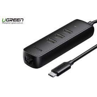 Bộ chia USB Type C sang 3 USB 2.0 và 1 cổng LAN Ugreen 20984 Chính Hãng CM416